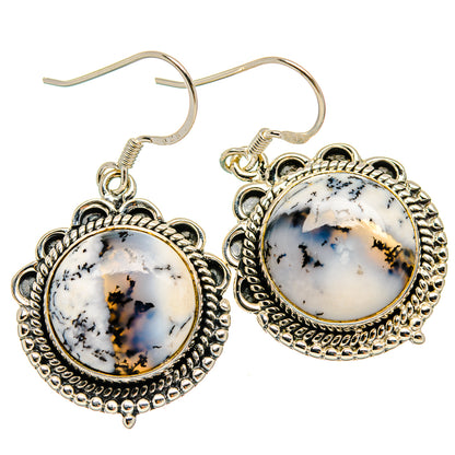 Dendritic Opal Earrings handcrafted by Ana Silver Co - EARR426119 - Photo 2