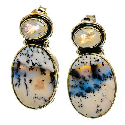 Dendritic Opal Earrings handcrafted by Ana Silver Co - EARR426125 - Photo 2