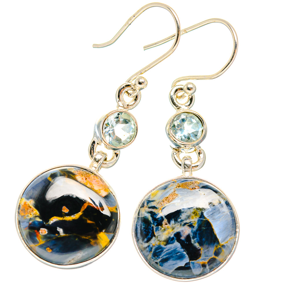 Pietersite Earrings handcrafted by Ana Silver Co - EARR426138 - Photo 2