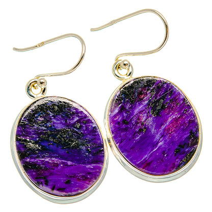 Charoite Earrings handcrafted by Ana Silver Co - EARR426151 - Photo 2