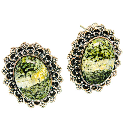 Lizard Jasper Earrings handcrafted by Ana Silver Co - EARR426154 - Photo 2