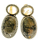 Pyrite Agate Earrings handcrafted by Ana Silver Co - EARR426156 - Photo 2