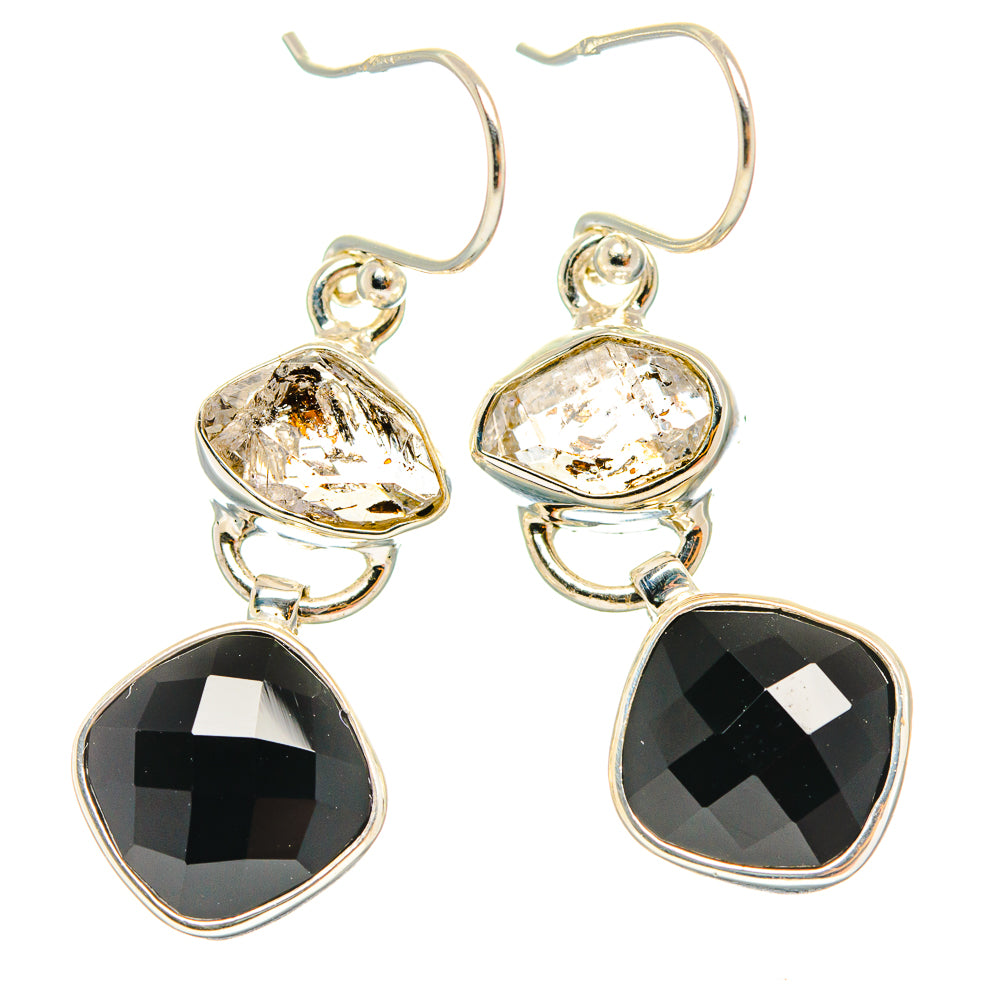 Black Onyx Earrings handcrafted by Ana Silver Co - EARR426192 - Photo 2