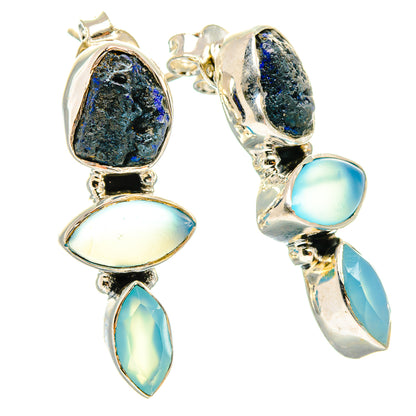 Tektite Earrings handcrafted by Ana Silver Co - EARR426193 - Photo 2