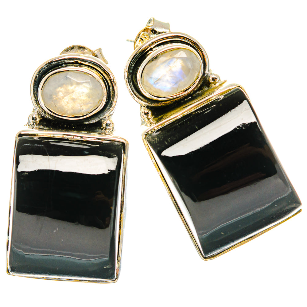 Black Onyx Earrings handcrafted by Ana Silver Co - EARR426195 - Photo 2