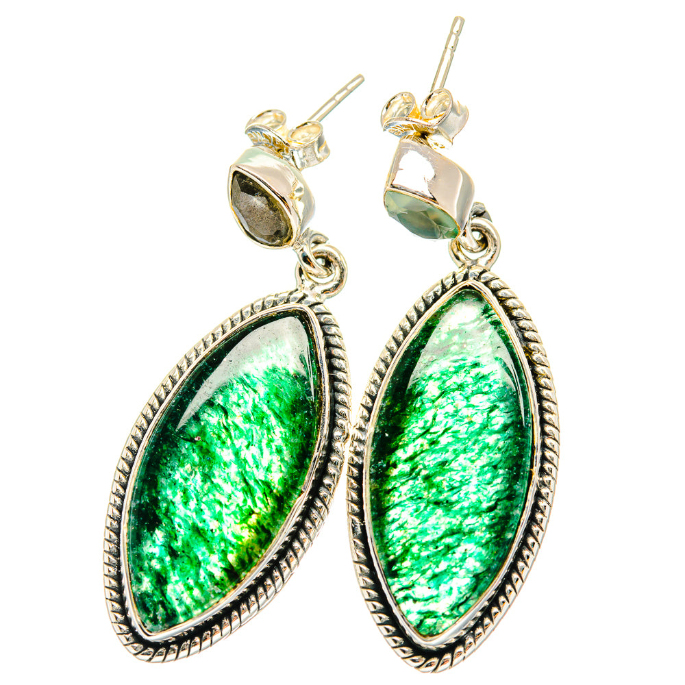 Green Aventurine Earrings handcrafted by Ana Silver Co - EARR426196 - Photo 2