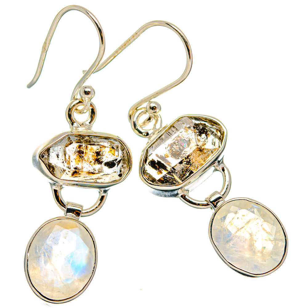 Rainbow Moonstone Earrings handcrafted by Ana Silver Co - EARR426205 - Photo 2