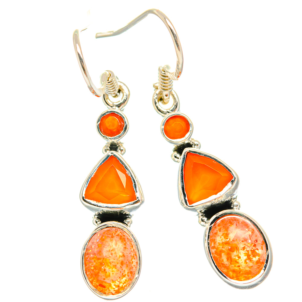Sunstone Earrings handcrafted by Ana Silver Co - EARR426209 - Photo 2