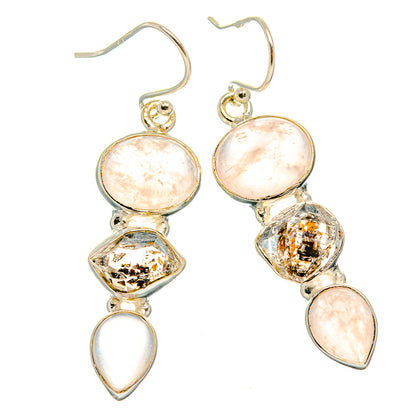 Rose Quartz Earrings handcrafted by Ana Silver Co - EARR426221 - Photo 2