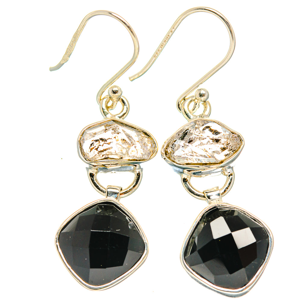 Black Onyx Earrings handcrafted by Ana Silver Co - EARR426227 - Photo 2
