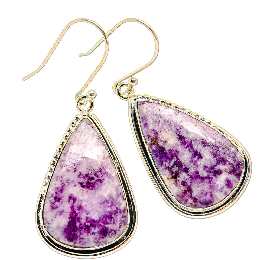 Lepidolite Earrings handcrafted by Ana Silver Co - EARR426230 - Photo 2