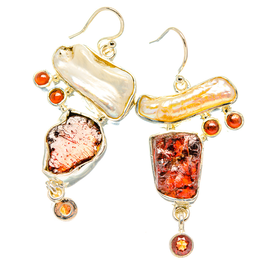 Garnet Earrings handcrafted by Ana Silver Co - EARR426234 - Photo 2