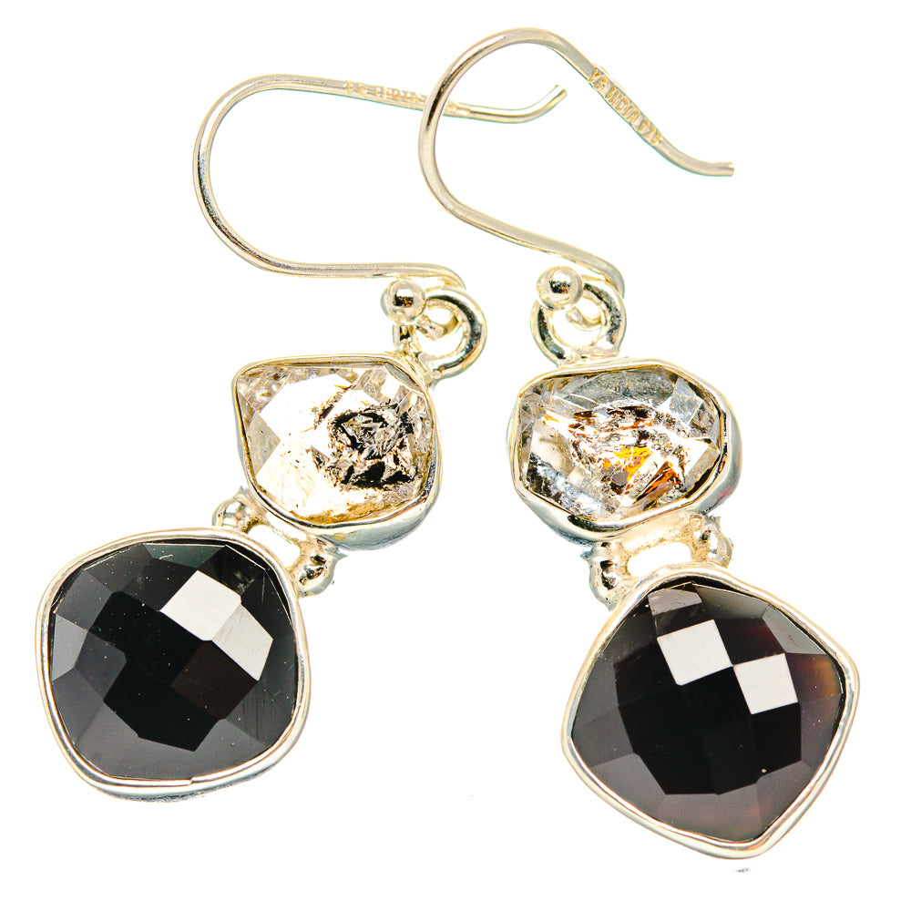 Black Onyx Earrings handcrafted by Ana Silver Co - EARR426242 - Photo 2