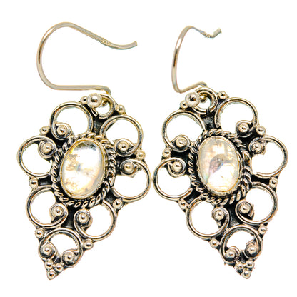 Rainbow Moonstone Earrings handcrafted by Ana Silver Co - EARR426246 - Photo 2