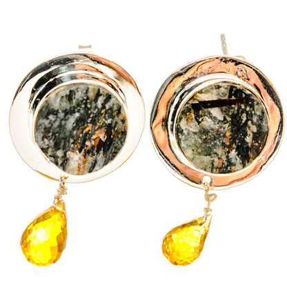 Astrophyllite Earrings handcrafted by Ana Silver Co - EARR426256 - Photo 2