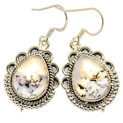 Dendritic Opal Earrings handcrafted by Ana Silver Co - EARR426258 - Photo 2