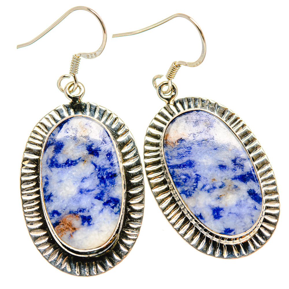 Sodalite Earrings handcrafted by Ana Silver Co - EARR426284 - Photo 2