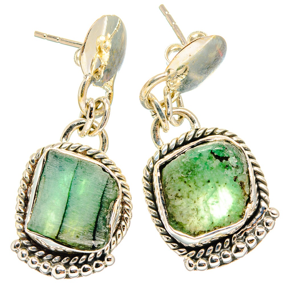 Emerald Earrings handcrafted by Ana Silver Co - EARR426291 - Photo 2