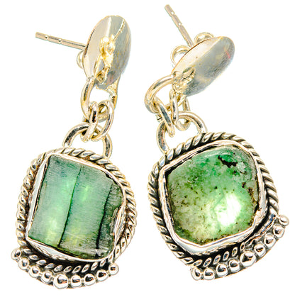 Emerald Earrings handcrafted by Ana Silver Co - EARR426291 - Photo 2