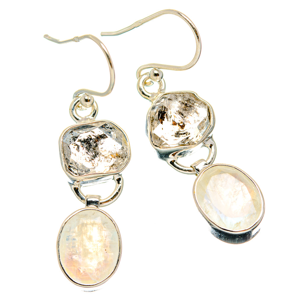 Rainbow Moonstone Earrings handcrafted by Ana Silver Co - EARR426297 - Photo 2