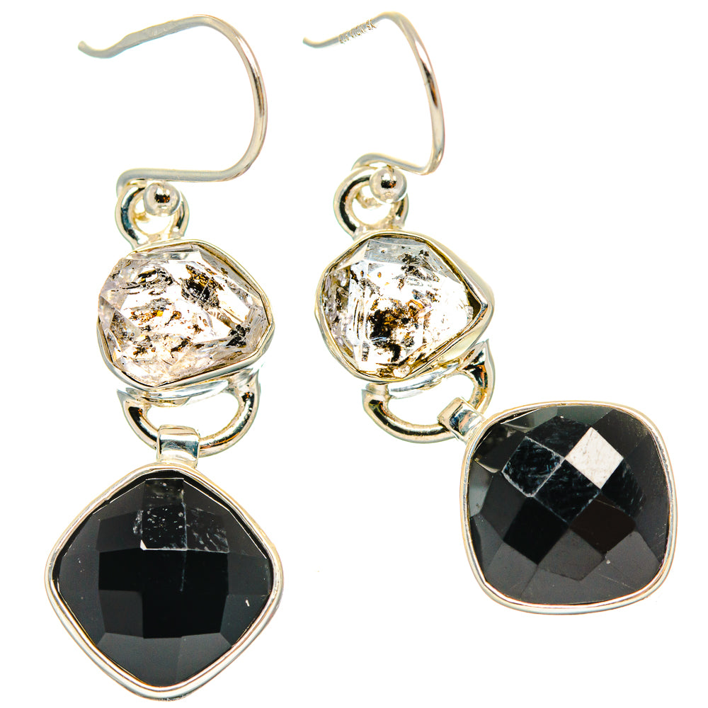 Black Onyx Earrings handcrafted by Ana Silver Co - EARR426300 - Photo 2