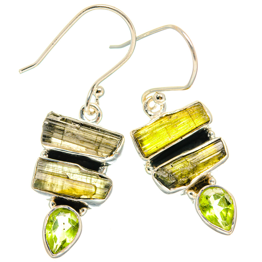 Green Tourmaline Earrings handcrafted by Ana Silver Co - EARR426305 - Photo 2