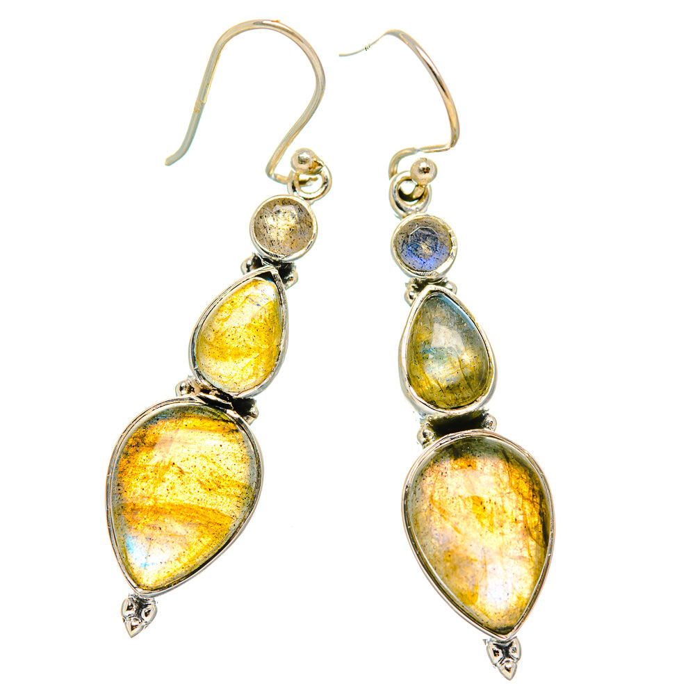Labradorite Earrings handcrafted by Ana Silver Co - EARR426319 - Photo 2