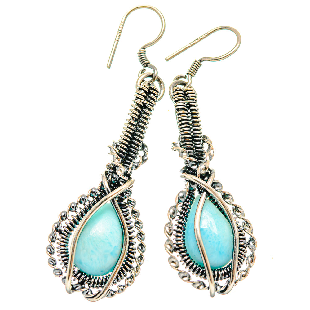 Larimar Earrings handcrafted by Ana Silver Co - EARR426326 - Photo 2