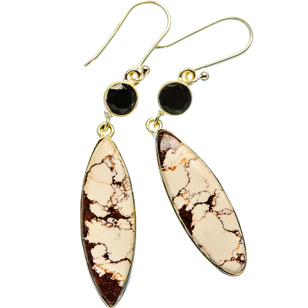 Wild Horse Jasper Earrings handcrafted by Ana Silver Co - EARR426334 - Photo 2