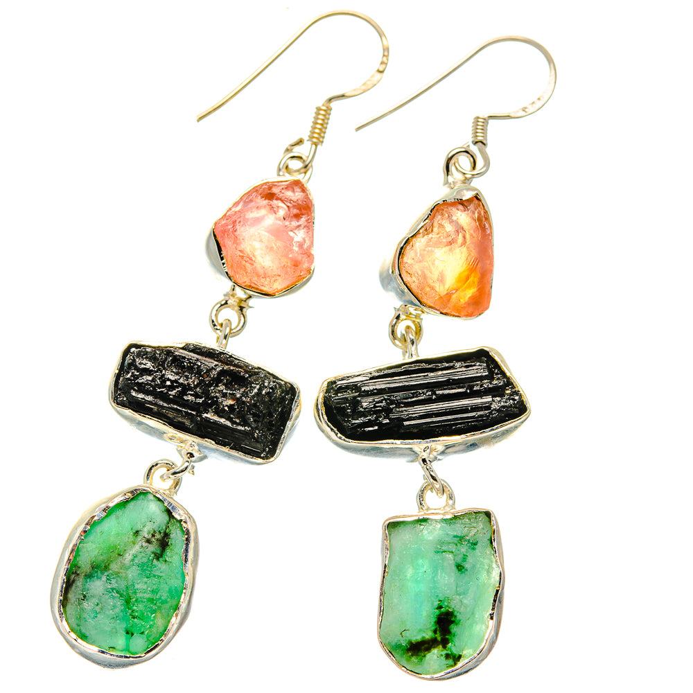 Emerald Earrings handcrafted by Ana Silver Co - EARR426335 - Photo 2