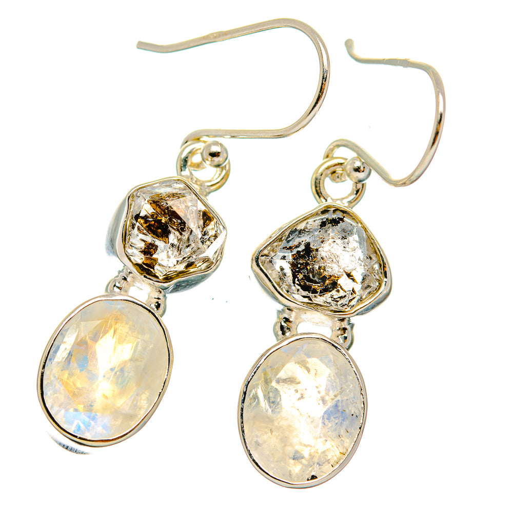 Rainbow Moonstone Earrings handcrafted by Ana Silver Co - EARR426339 - Photo 2