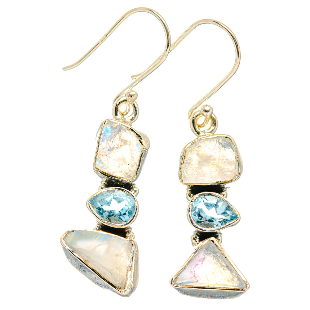 Rainbow Moonstone Earrings handcrafted by Ana Silver Co - EARR426340 - Photo 2