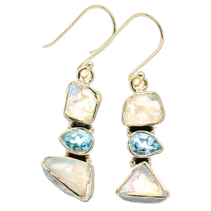 Rainbow Moonstone Earrings handcrafted by Ana Silver Co - EARR426340 - Photo 2