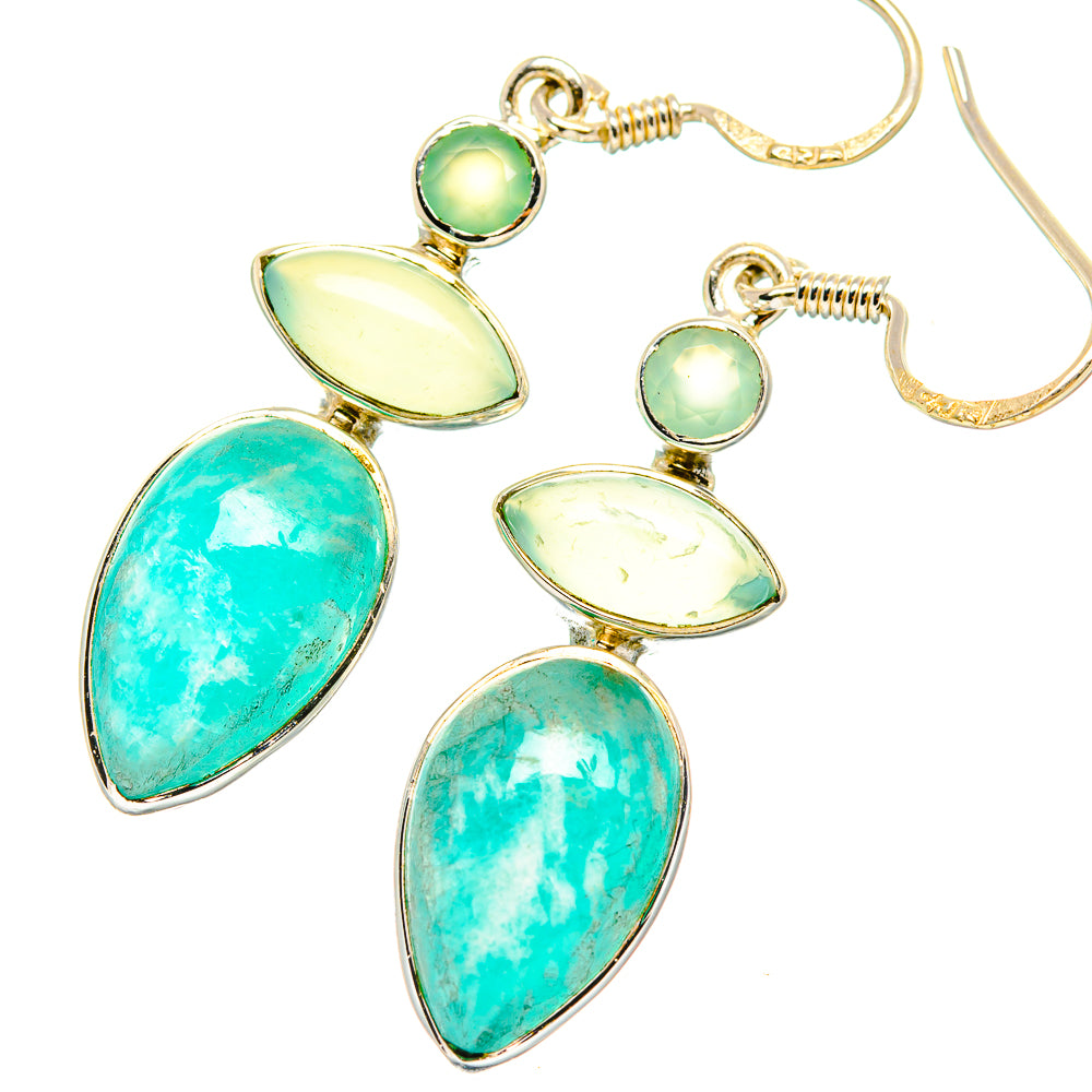Amazonite Earrings handcrafted by Ana Silver Co - EARR426341 - Photo 2