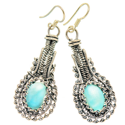 Larimar Earrings handcrafted by Ana Silver Co - EARR426358 - Photo 2