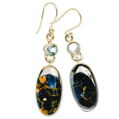 Pietersite Earrings handcrafted by Ana Silver Co - EARR426366 - Photo 2