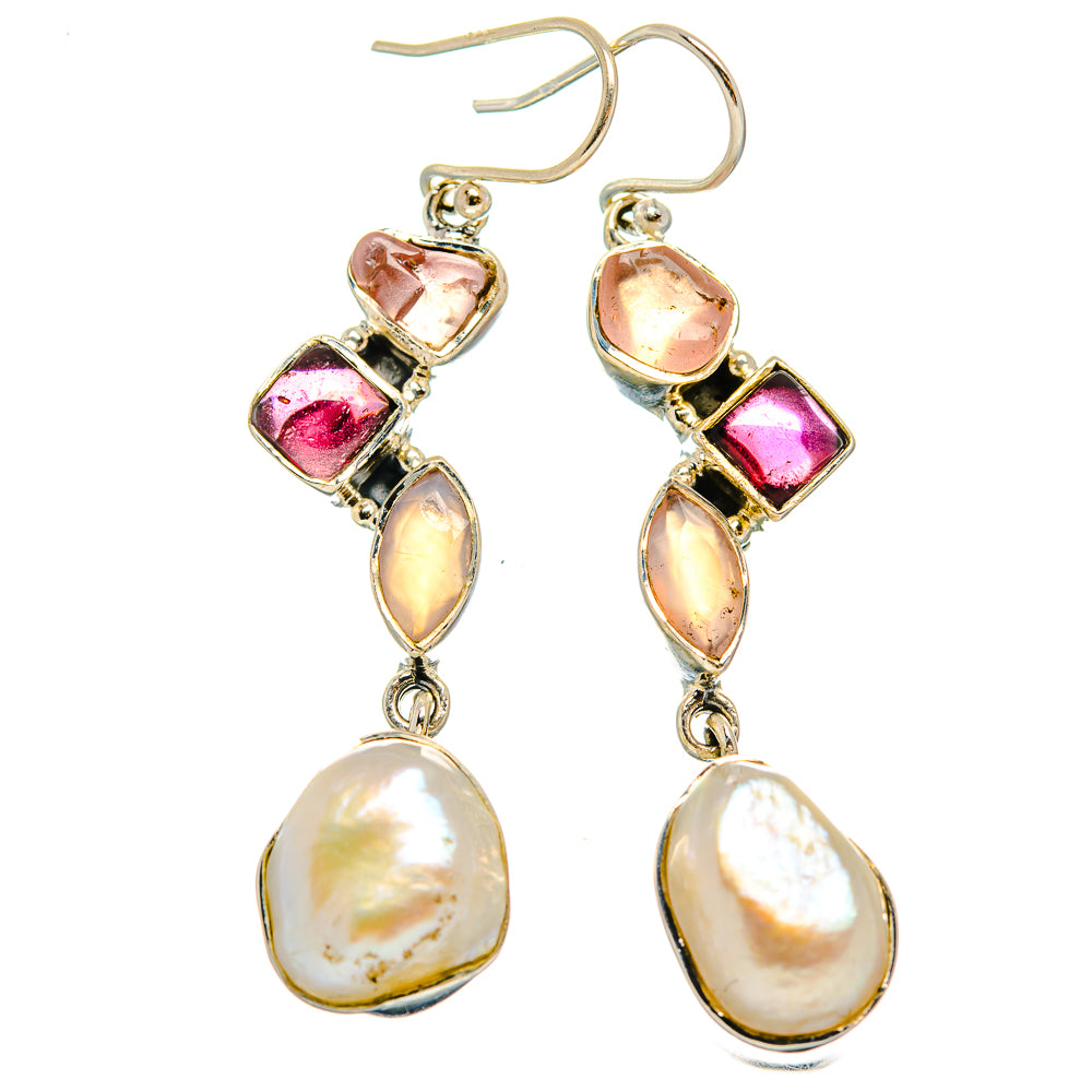 Mother Of Pearl Earrings handcrafted by Ana Silver Co - EARR426367 - Photo 2