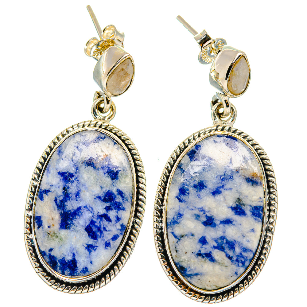 Sodalite Earrings handcrafted by Ana Silver Co - EARR426379 - Photo 2