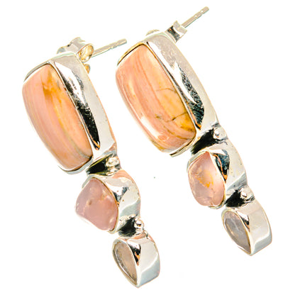 Pink Opal Earrings handcrafted by Ana Silver Co - EARR426382 - Photo 2