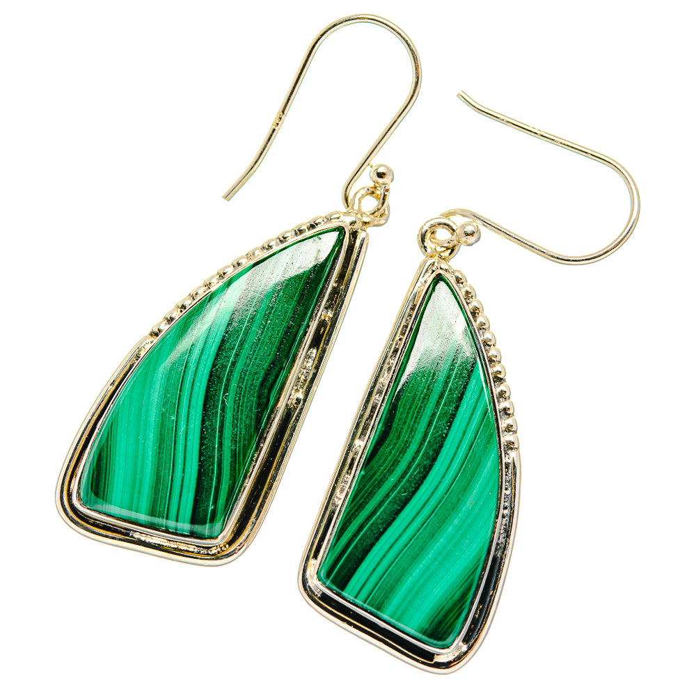 Malachite Earrings handcrafted by Ana Silver Co - EARR426383 - Photo 2
