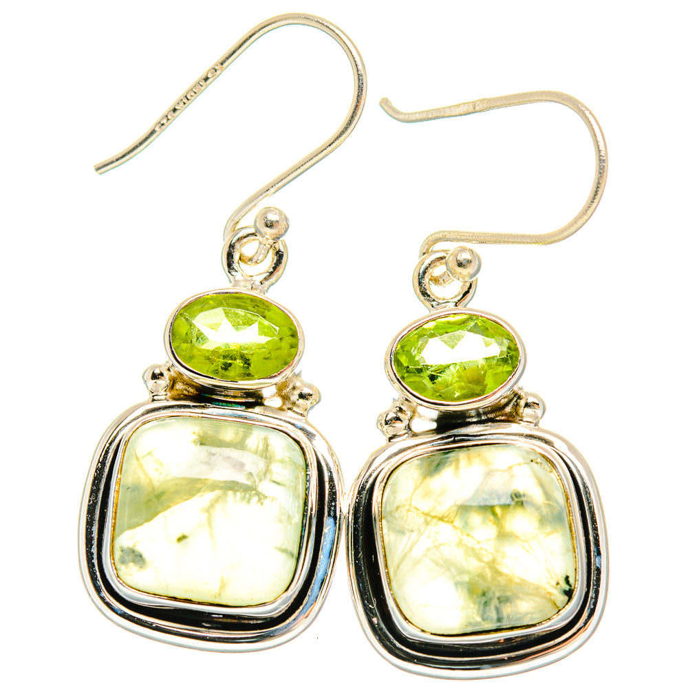 Prehnite Earrings handcrafted by Ana Silver Co - EARR426404 - Photo 2
