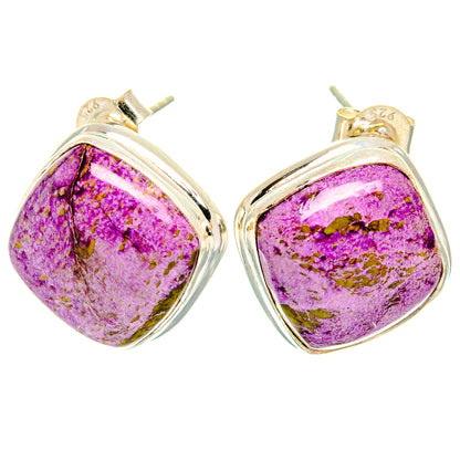 Stichtite Earrings handcrafted by Ana Silver Co - EARR426407 - Photo 2