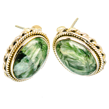 Seraphinite Earrings handcrafted by Ana Silver Co - EARR426411 - Photo 2