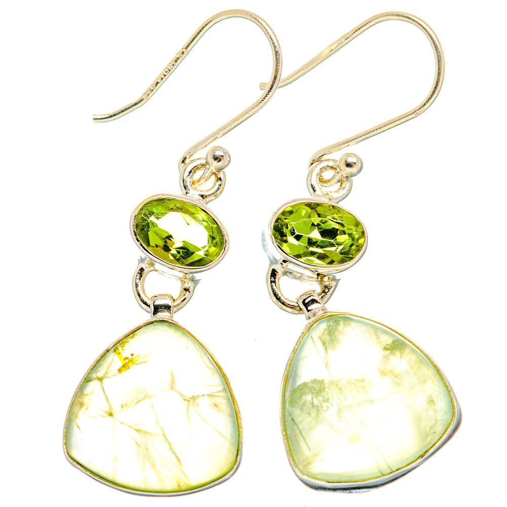 Prehnite Earrings handcrafted by Ana Silver Co - EARR426416 - Photo 2