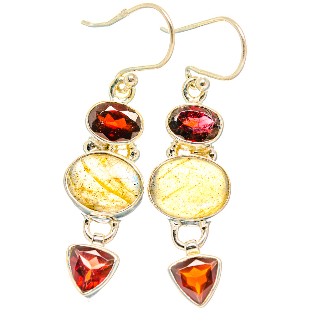 Labradorite Earrings handcrafted by Ana Silver Co - EARR426428 - Photo 2