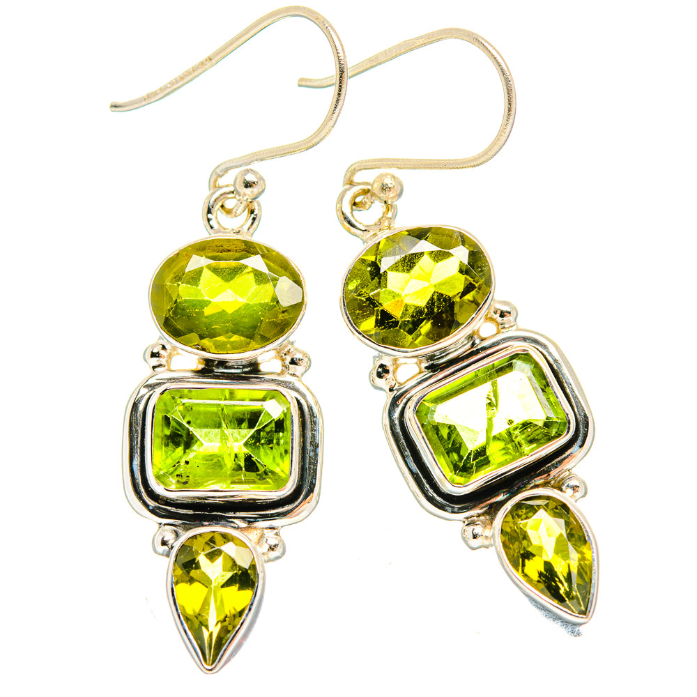 Peridot Earrings handcrafted by Ana Silver Co - EARR426431 - Photo 2