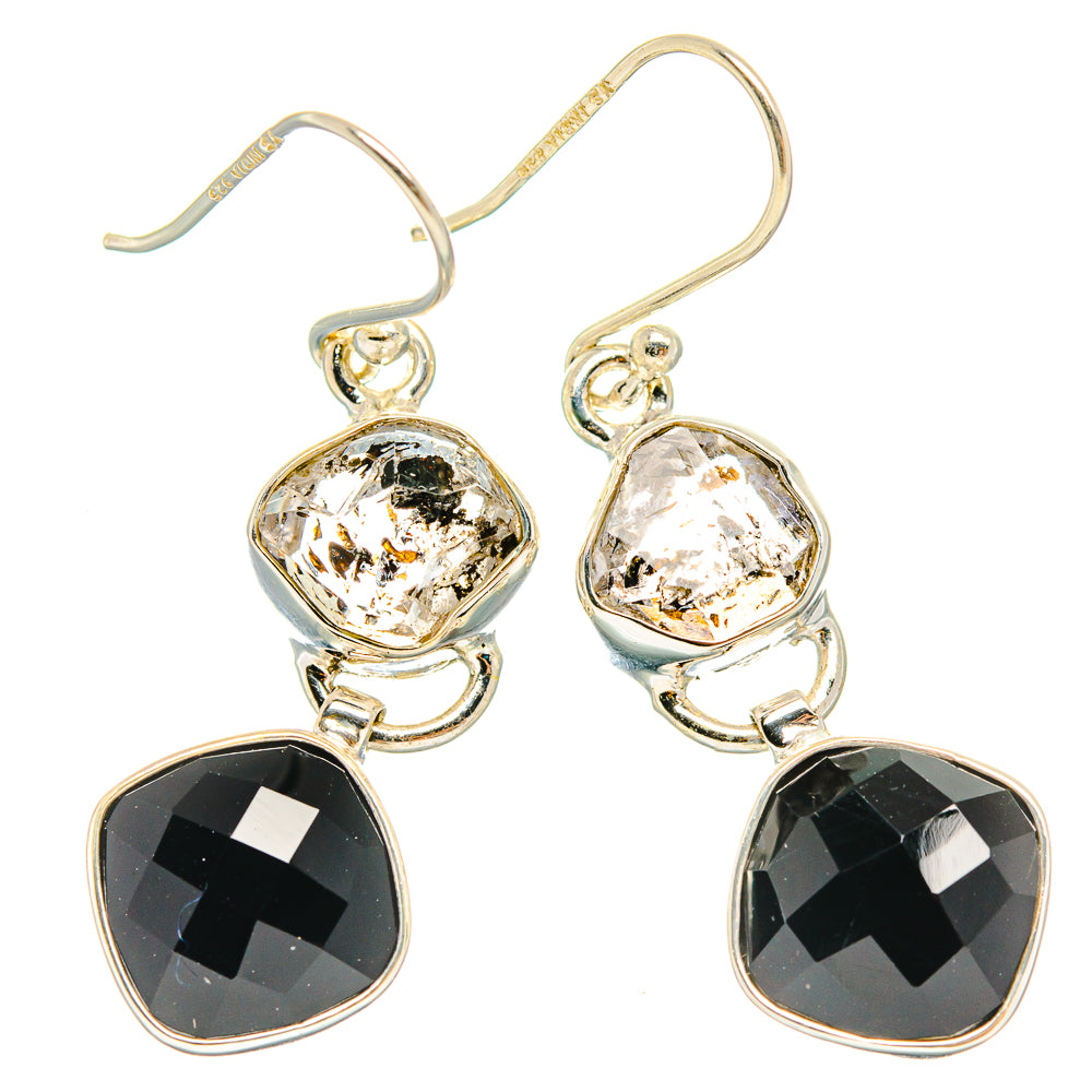 Black Onyx Earrings handcrafted by Ana Silver Co - EARR426441 - Photo 2