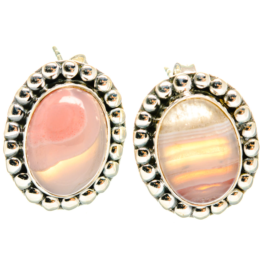 Botswana Agate Earrings handcrafted by Ana Silver Co - EARR426450 - Photo 2