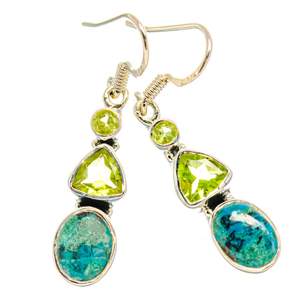 Chrysocolla Earrings handcrafted by Ana Silver Co - EARR426451 - Photo 2