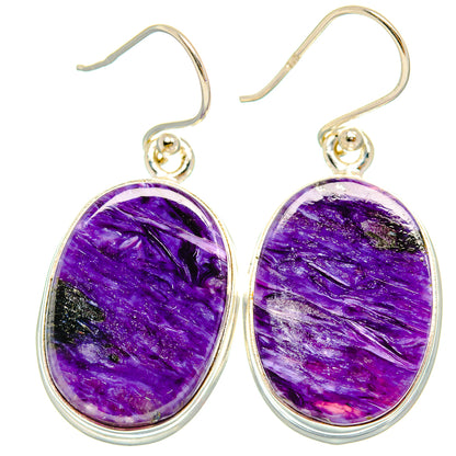 Charoite Earrings handcrafted by Ana Silver Co - EARR426453 - Photo 2